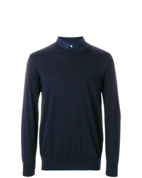dunkelblaues verziertes Sweatshirt von Sacai