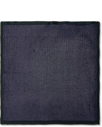 dunkelblaues Wolleinstecktuch von Brioni