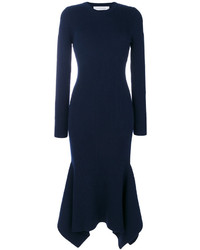 dunkelblaues Wollkleid von Victoria Beckham