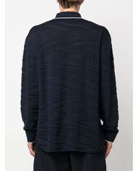 dunkelblaues Wolllangarmhemd von Missoni