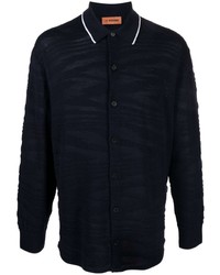dunkelblaues Wolllangarmhemd von Missoni