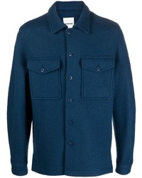 dunkelblaues Wolllangarmhemd von Sandro