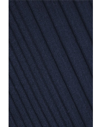 dunkelblaues Wollmidikleid von Maison Margiela