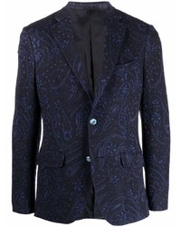 dunkelblaues Wollsakko mit Paisley-Muster von Etro