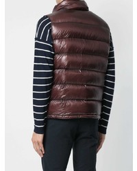 dunkelbraune ärmellose Jacke von Herno