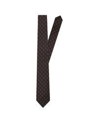 dunkelbraune bedruckte Krawatte von Jacques Britt