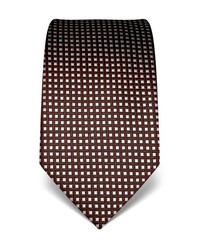 dunkelbraune bedruckte Krawatte von Vincenzo Boretti