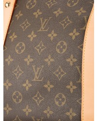 dunkelbraune bedruckte Leder Reisetasche von Louis Vuitton Vintage