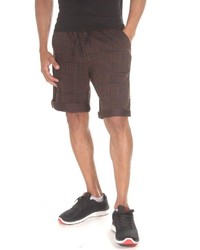 dunkelbraune bedruckte Shorts von FIOCEO
