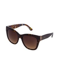 dunkelbraune bedruckte Sonnenbrille