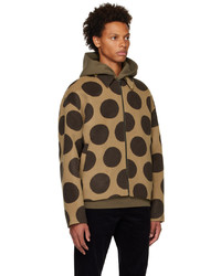 dunkelbraune bedruckte Wollshirtjacke von Acne Studios