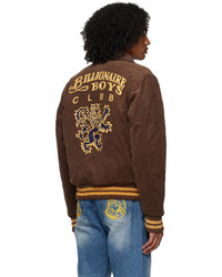 dunkelbraune bestickte Bomberjacke von Billionaire Boys Club