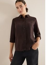 dunkelbraune Bluse von Cecil