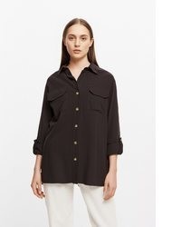 dunkelbraune Bluse von Vero Moda