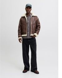 dunkelbraune Bomberjacke von Jack & Jones