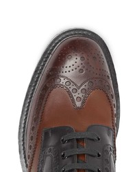 dunkelbraune Brogue Stiefel aus Leder von Burberry