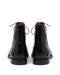 dunkelbraune Brogue Stiefel aus Leder von Dolce & Gabbana