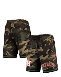 dunkelbraune Camouflage Shorts