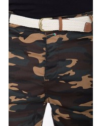 dunkelbraune Camouflage Shorts von DANIEL DAAF