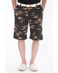 dunkelbraune Camouflage Shorts von DANIEL DAAF