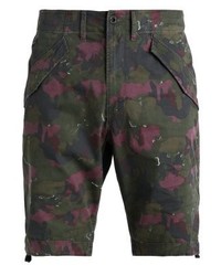 dunkelbraune Camouflage Shorts
