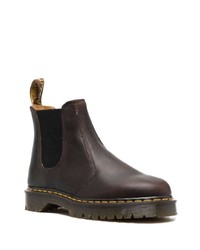 dunkelbraune Chelsea Boots aus Leder von Dr. Martens