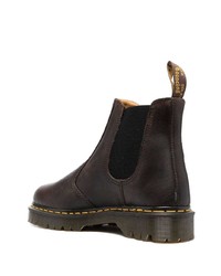 dunkelbraune Chelsea Boots aus Leder von Dr. Martens