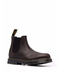 dunkelbraune Chelsea Boots aus Leder von Dr. Martens