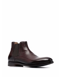 dunkelbraune Chelsea Boots aus Leder von Alberto Fasciani