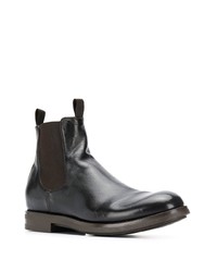 dunkelbraune Chelsea Boots aus Leder von Officine Creative