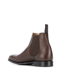 dunkelbraune Chelsea Boots aus Leder von Church's