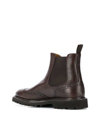 dunkelbraune Chelsea Boots aus Leder von Scarosso