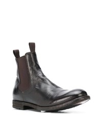 dunkelbraune Chelsea Boots aus Leder von Officine Creative