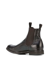 dunkelbraune Chelsea Boots aus Leder von Officine Creative