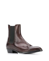 dunkelbraune Chelsea Boots aus Leder von Buttero