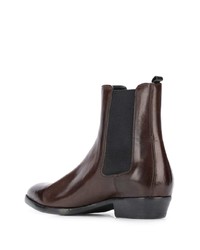 dunkelbraune Chelsea Boots aus Leder von Buttero