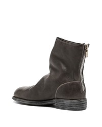 dunkelbraune Chelsea Boots aus Leder von Guidi