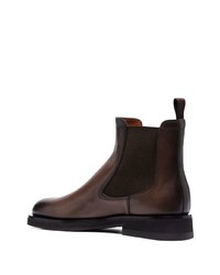 dunkelbraune Chelsea Boots aus Leder von Santoni