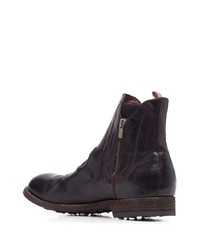 dunkelbraune Chelsea Boots aus Leder von Officine Creative