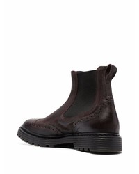 dunkelbraune Chelsea Boots aus Leder von Premiata