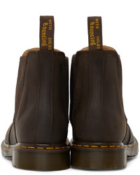 dunkelbraune Chelsea Boots aus Leder von Dr. Martens
