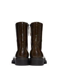 dunkelbraune Chelsea Boots aus Leder von Our Legacy