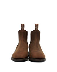 dunkelbraune Chelsea Boots aus Leder von R.M. Williams