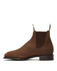 dunkelbraune Chelsea Boots aus Leder von R.M. Williams