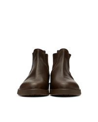 dunkelbraune Chelsea Boots aus Leder von R.M. Williams