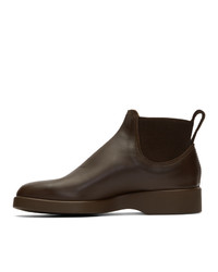 dunkelbraune Chelsea Boots aus Leder von R.M. Williams