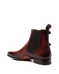 dunkelbraune Chelsea Boots aus Leder von Magnanni