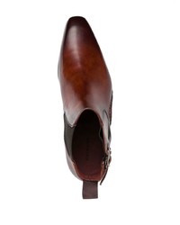 dunkelbraune Chelsea Boots aus Leder von Magnanni