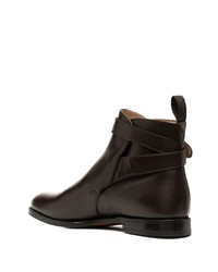 dunkelbraune Chelsea Boots aus Leder von Scarosso