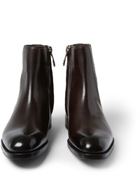 dunkelbraune Chelsea Boots aus Leder von Tom Ford